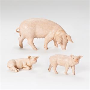 Pig Family, 3 pc set, 5" scale
