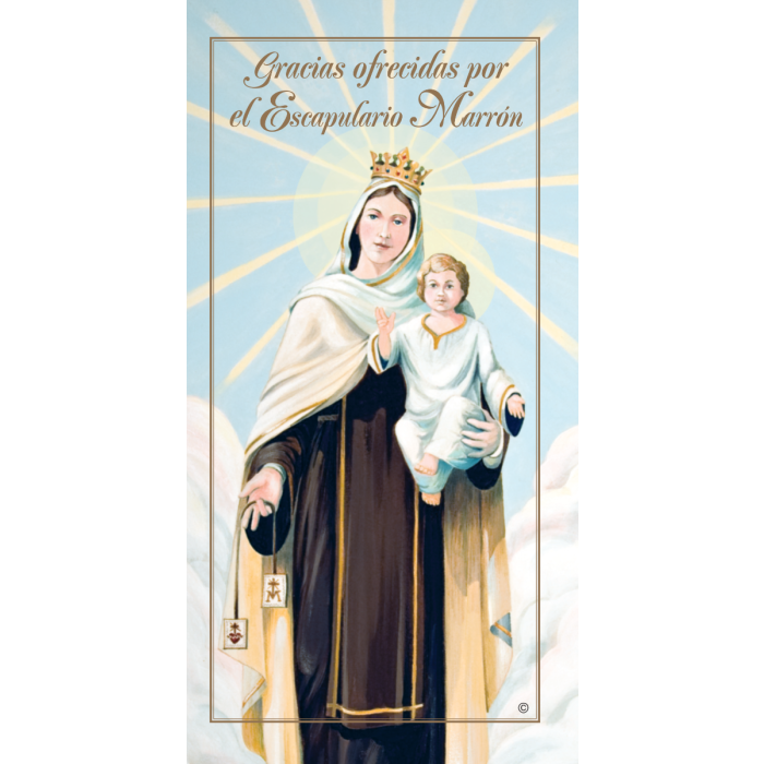 Graces Offered by the Brown Scapular Pamphlet, Spanish