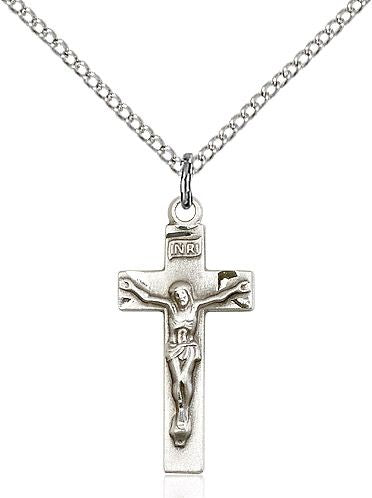 Crucifix medal 00064, Pewter