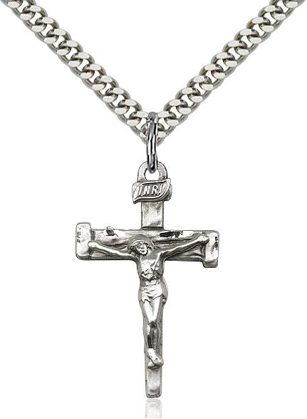 Nail Crucifix medal 00734, Pewter