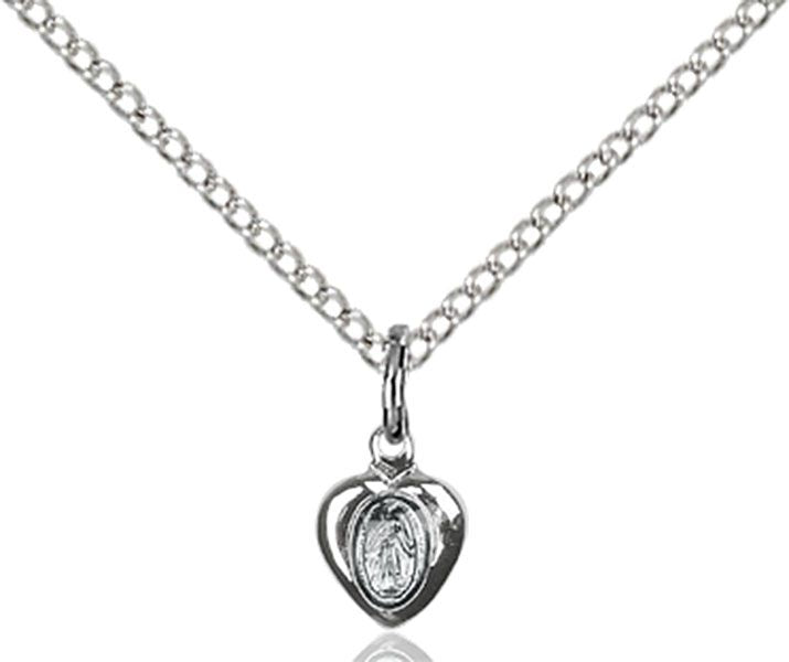 Miraculous Heart medal 0217PL4, Pewter