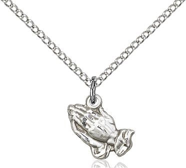 Praying Hands medal 02204, Pewter