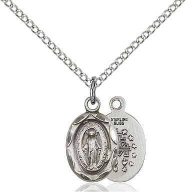 Miraculous medal 0301M4, Pewter