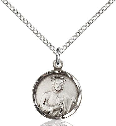 Saint Jude round medal 0601J4, Pewter