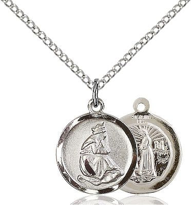 Our Lady of La Salette medal 0601L4, Pewter