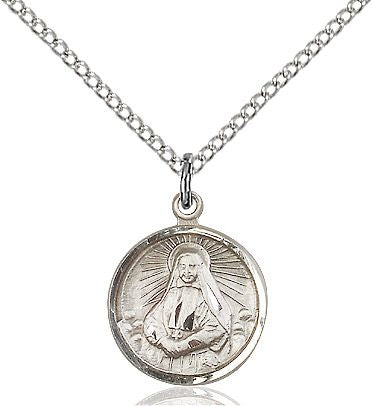 Saint Frances Cabrini round medal 0601O4, Pewter