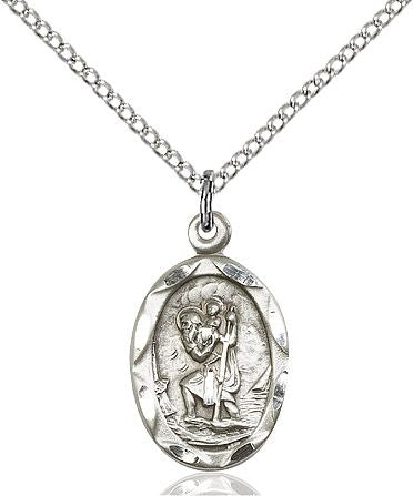Saint Christopher medal 0612C4, Pewter