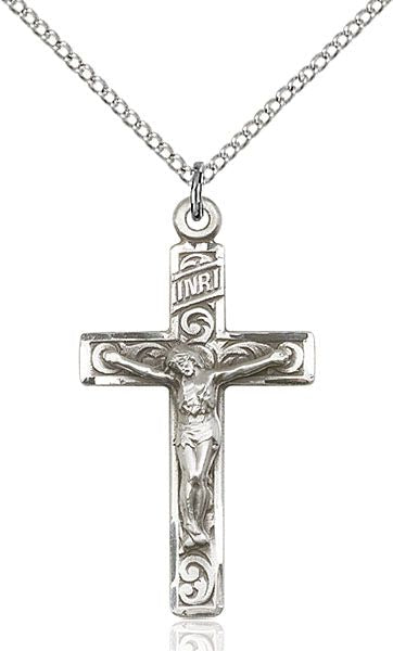 Crucifix medal 06524, Pewter