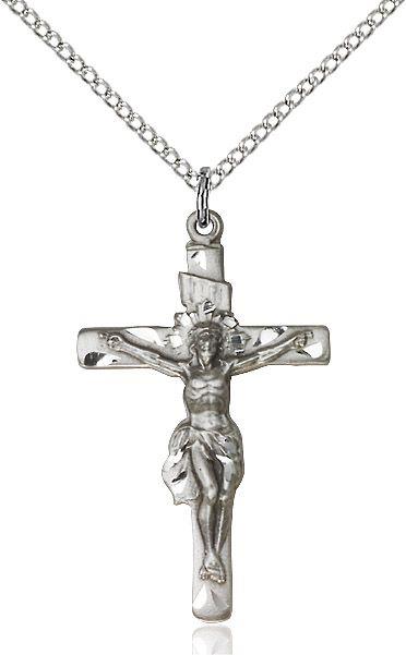 Crucifix medal 06681, Sterling Silver