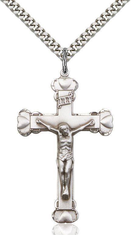 Crucifix medal 06704, Pewter
