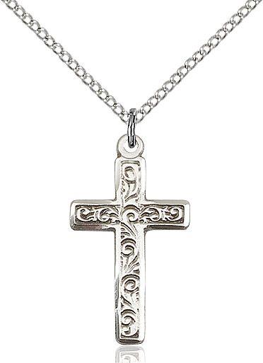 Cross medal 0673Y1, Sterling Silver