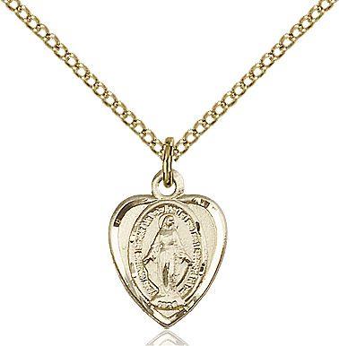 Miraculous medal 0706M2, Gold Filled