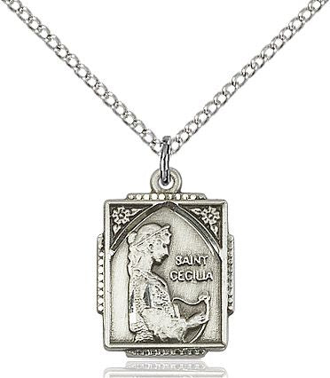 Saint Cecilia medal 0804CE4, Pewter