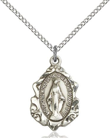 Miraculous medal 0822M4, Pewter