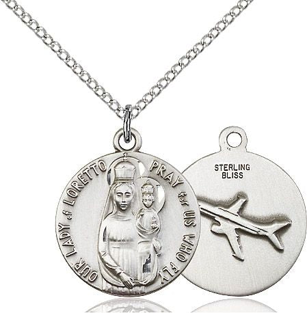 Our Lady of Loretto medal 08264, Pewter