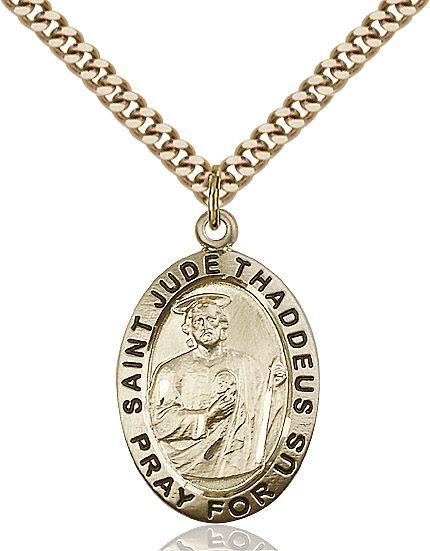 Saint Jude medal 40232, Gold Filled