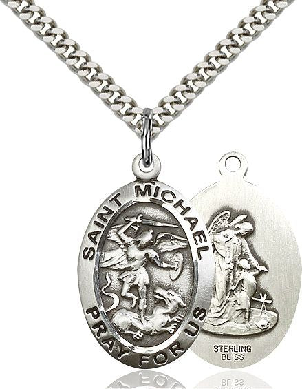 Saint Michael the Archangel medal 40274, Pewter