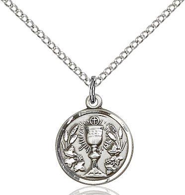 First Communion Chalice medal 42031, Sterling Silver