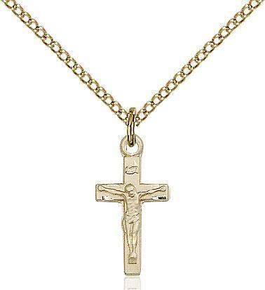Crucifix medal 54172, Gold Filled