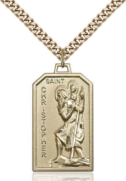Saint Christopher medal 57212, Gold Filled