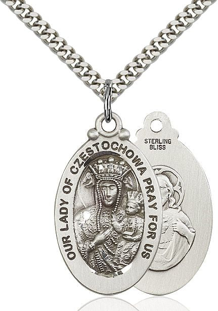 Our Lady of Czestochowa medal 60954, Pewter