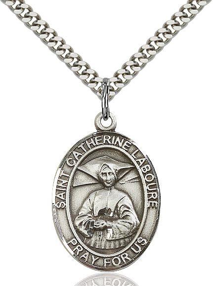 Saint Catherine Laboure medal S0214, Pewter