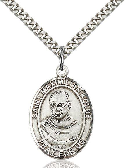 Saint Maximilian Kolbe medal S0734, Pewter