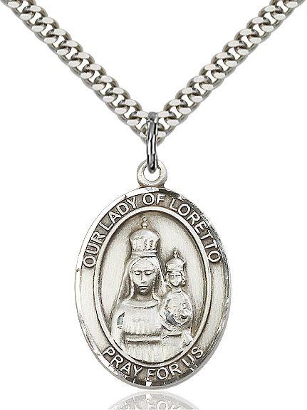 Our Lady of Loretto medal S0824, Pewter