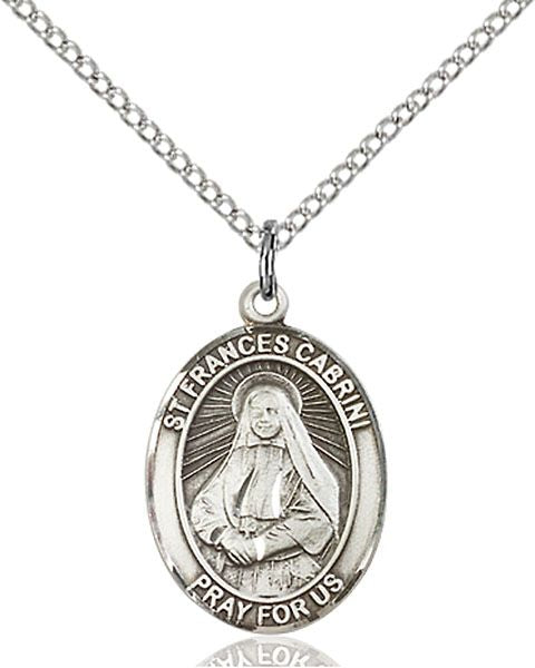 Saint Frances Cabrini medal S0114, Pewter