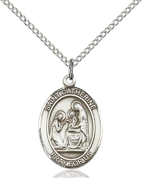 Saint Catherine of Siena medal S0144, Pewter