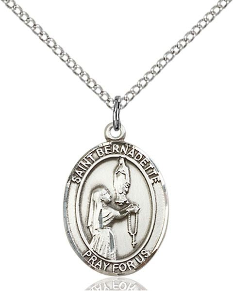 Saint Bernadette medal S0174, Pewter