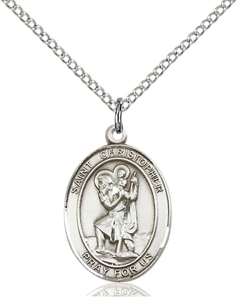 Saint Christopher medal S0224, Pewter