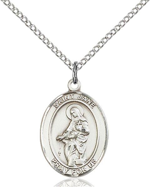 Saint Jane of Valois medal S0291, Sterling Silver