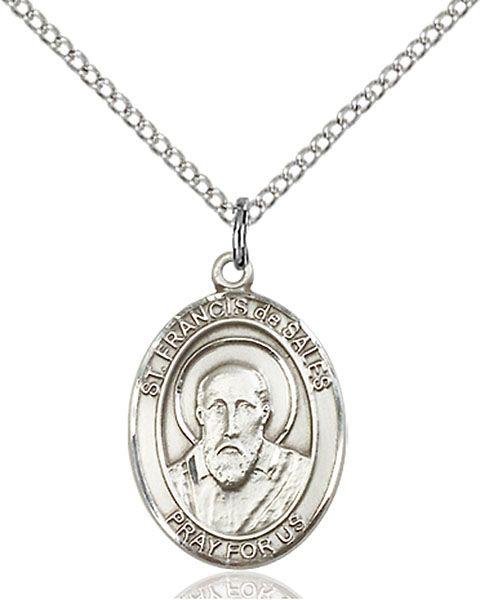 Saint Francis de Sales medal S0354, Pewter
