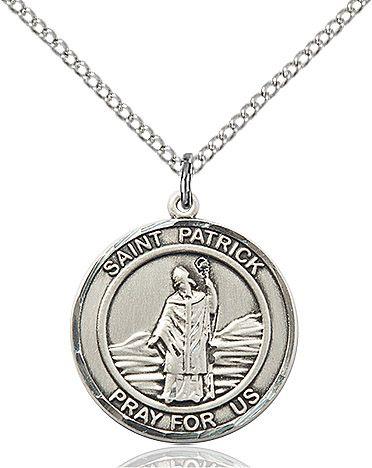 Saint Patrick round medal S084RD4, Pewter