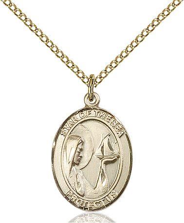 Our Lady Star of the Sea medal S1012, Gold Filled