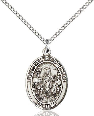 Lord is My Shepherd medal S1191, Sterling Silver