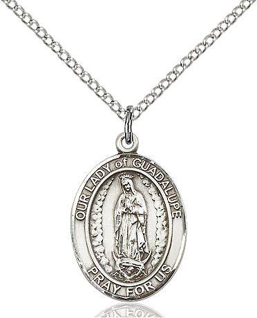 Our Lady of Guadalupe medal S2061, Sterling Silver