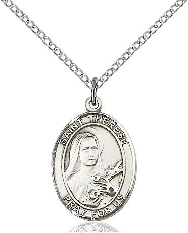 Saint Therese of Lisieux medal S2104, Pewter
