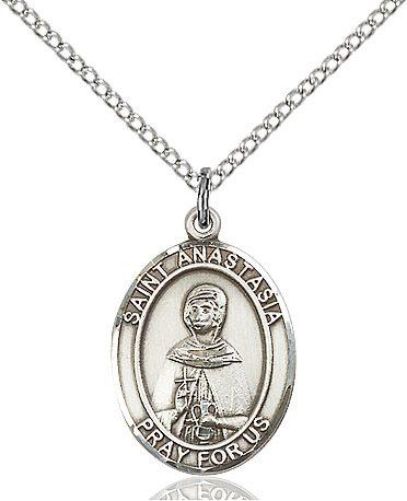 Saint Anastasia medal S2131, Sterling Silver