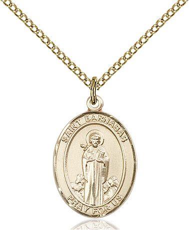 Saint Barnabas medal S2162, Gold Filled