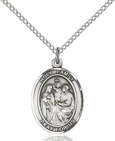 Holy Family medal S2181, Sterling Silver