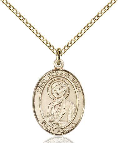 Saint Dominic Savio medal S2272, Gold Filled