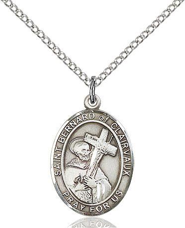 Saint Bernard of Clairvaux medal S2334, Pewter