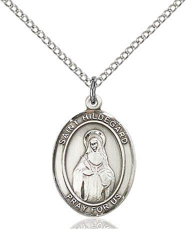 Saint Hildegard von Bingen medal S2601, Sterling Silver