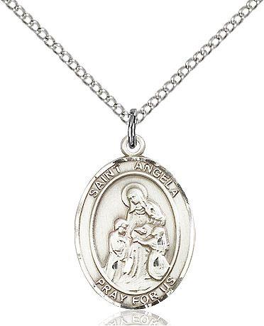 Saint Angela Merici medal S2841, Sterling Silver