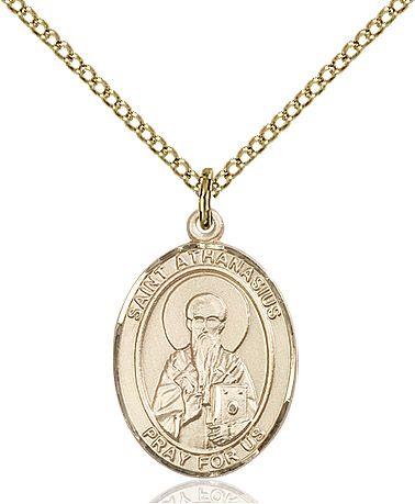 Saint Athanasius medal S2962, Gold Filled