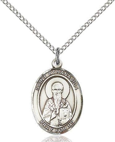 Saint Athanasius medal S2961, Sterling Silver