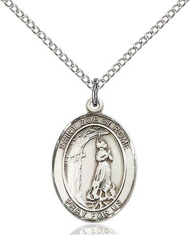 Saint Zoe of Rome medal S3141, Sterling Silver