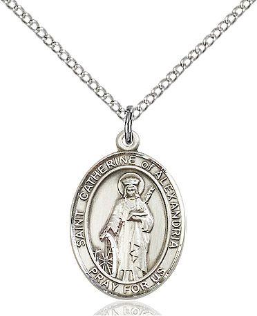 Saint Catherine of Alexandria medal S3434, Pewter